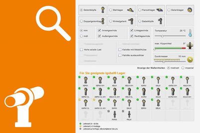 Produktfinder für Gelenklager